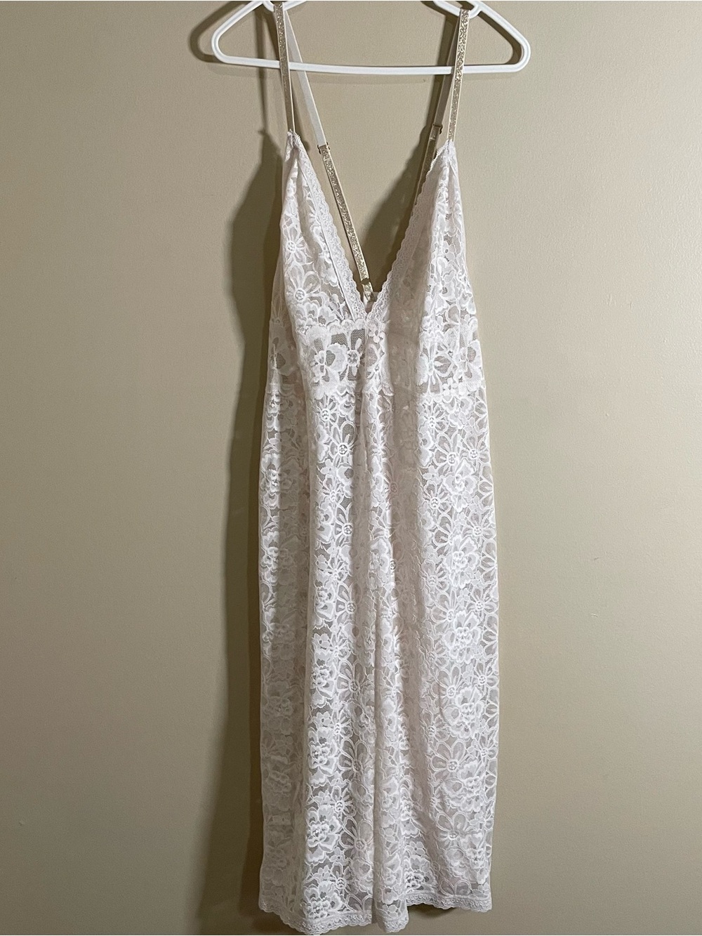 Victoria's Secret White Lace Lingerie Wedding Night Slip Size XL